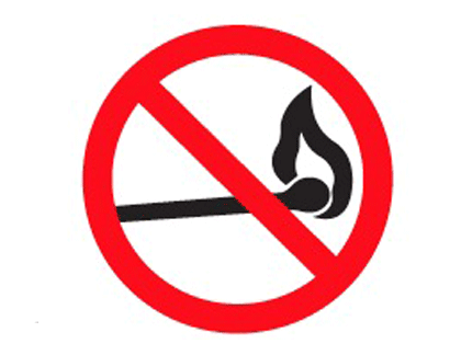 señalizacion no encender fuego